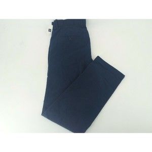 GAP CHINO KHAKI PANTS MENS STRAIGHT BLUE HERRINGBONE SIZE 34X32 ZIP FLY NWT